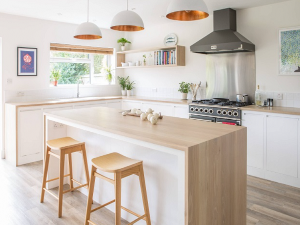 Kitchen set minimalis dengan desain minimalis Scandinavian